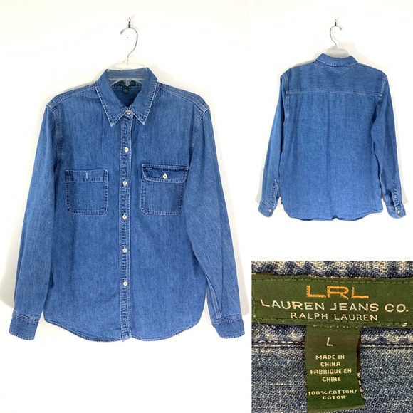 Ralph Lauren Tops - Ralph Lauren jeans shirt. Size L